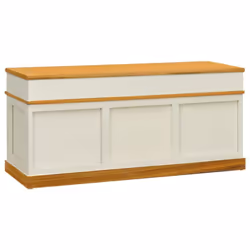 vidaXL Solid Paulownia Wood Storage Bench 100cm Entryway Trunk Seat Organiser - Additional view 5