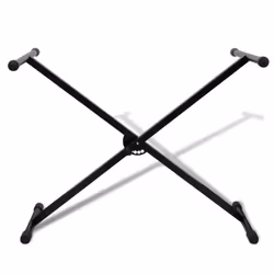 Heavy Duty Single Braced Keyboard Stand X-Frame Height Adjustable Foldable