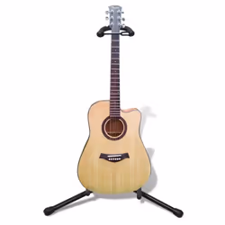 Durable Telescopic Tripod Single Guitar Bass Floor Stand Adjustable Foldable - Additional view 4
