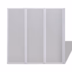 Shower Bath Screen Wall Folding Shower Door 3 Panels Foldable 141 x 132 cm