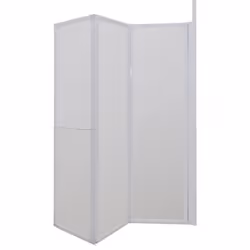 Shower Bath Screen Wall Door 4 Panels Foldable L Shape 70 x 120 x 137 cm - Additional view 2