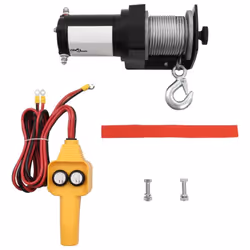 vidaXL Electric Winch 907kg 12V Wire Remote Control Lift Hoist Truck Trailer
