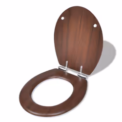 vidaXL WC Toilet Seat MDF Soft Close Lid Simple Design Wood Fixture Accessory