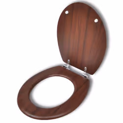 vidaXL WC Toilet Seat MDF Lid Simple Design Wood Bathroom Fixture Accessory
