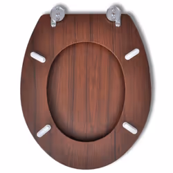 vidaXL WC Toilet Seat MDF Lid Simple Design Wood Bathroom Fixture Accessory - Additional view 4