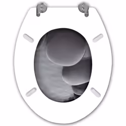 vidaXL WC Toilet Seat MDF Lid Stones Replacement - Additional view 4