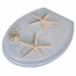 vidaXL WC Toilet Seat MDF Lid Starfish Bathroom Replacement WC Seat Toilet Lid - Additional view 2