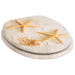 vidaXL WC Toilet Seat MDF Lid Starfish Bathroom Replacement WC Seat Toilet Lid - Additional view 8