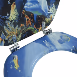 vidaXL WC Toilet Seat MDF Lid Dolphins Replacement - Additional view 7
