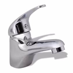 vidaXL Basin Mixer Tap Chrome Bathroom Kitchen Deck Mounted Faucet Fixture - Additional view 2