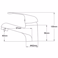 vidaXL Basin Mixer Tap Chrome Bathroom Kitchen Deck Mounted Faucet Fixture - Additional view 5