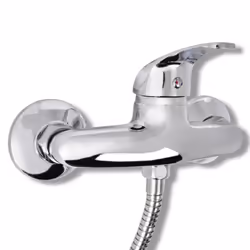 vidaXL Bath Shower Mixer Tap Kit Chrome Showerhead with Hook 1.5m Hose Fixture - Additional view 4