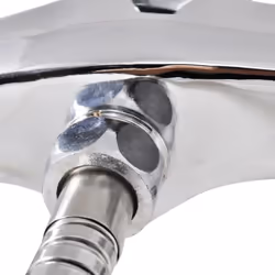 vidaXL Bath Shower Mixer Tap Kit Chrome Showerhead with Hook 1.5m Hose Fixture - Additional view 5