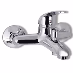 vidaXL Bath Shower Mixer Tap Kit Chrome Showerhead with Hook 1.4m Hose Fixture