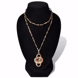 vidaXL 4x Flannel Jewelry Holder Necklace Bust Black 9x8.5x15cm Display Stand - Additional view 2