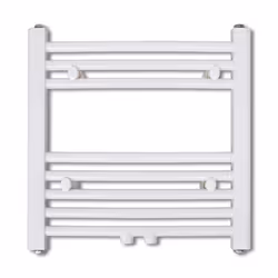 VidaXL 140848, Traditional towel rail, Curved, Wall-mounted, White, Steel, 215 W