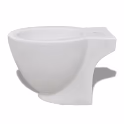 vidaXL Stand Toilet & Bidet Set White Ceramic Bathroom WC Furniture Fixture - Additional view 8