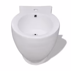 vidaXL Stand Toilet & Bidet Set White Ceramic Bathroom WC Furniture Fixture - Additional view 9