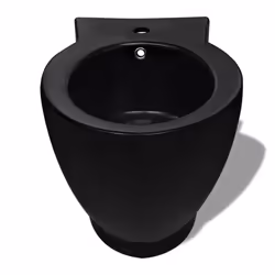 vidaXL Stand Toilet & Bidet Set Black Ceramic Bathroom WC Furniture Fixture - Additional view 6