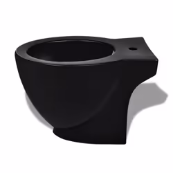 vidaXL Stand Toilet & Bidet Set Black Ceramic Bathroom WC Furniture Fixture - Additional view 8