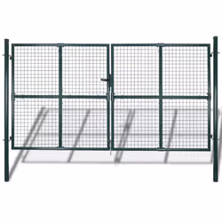 vidaXL Garden Mesh Gate Fence Door Wall Grille 289x200cm Outdoor Barrier Panel