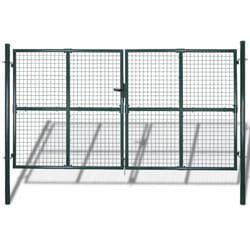 vidaXL Garden Mesh Gate Fence Door Wall Grille 289x200cm Outdoor Barrier Panel
