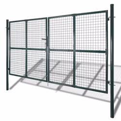 vidaXL Garden Mesh Gate Fence Door Wall Grille 289x200cm Outdoor Barrier Panel
