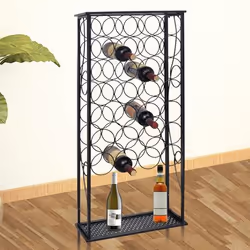 VidaXL 240942 wine rack Floor wine rack 28 bottle(s) Iron Black