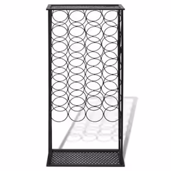 VidaXL 240942 wine rack Floor wine rack 28 bottle(s) Iron Black