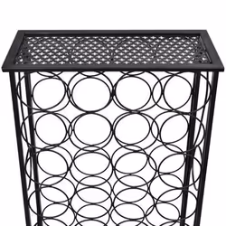 VidaXL 240942 wine rack Floor wine rack 28 bottle(s) Iron Black - Additional view 4