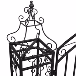 vidaXL Ornamental Garden Gate Wrought Iron Outdoor Entry Door Arch Climbing