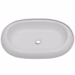 vidaXL Ceramic Basin Oval White Bathroom Washroom Sink Countertop Fixture