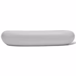 vidaXL Ceramic Basin Oval White Bathroom Washroom Sink Countertop Fixture - Additional view 4