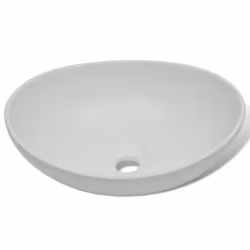 vidaXL Ceramic Basin Oval White 40x33x13.5cm Bathroom Sink Countertop Fixture
