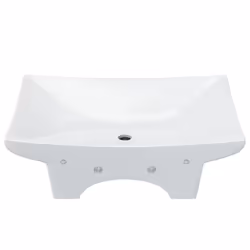 vidaXL Ceramic Basin Rectangular with Overflow & Faucet Hole Bathroom Sink - Additional view 4