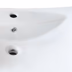 vidaXL Ceramic Basin Rectangular with Overflow & Faucet Hole Bathroom Sink - Additional view 5