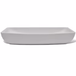 vidaXL Ceramic Basin Rectangular Sink White 71x39cm Bathroom Fixture Sink - Additional view 4