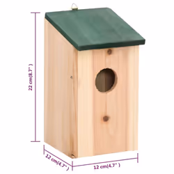 vidaXL 4x Wodden Bird House Nesting Box Outdoor Garden Cage Aviary Habitat - Additional view 11