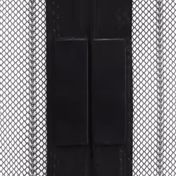 vidaXL Insect Door Curtain Mosquito Mesh Net Insect Screen 2 pcs Magnet Black