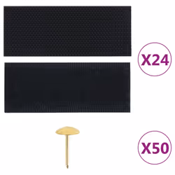 vidaXL Insect Door Curtain Mosquito Mesh Net Insect Screen 2 pcs Magnet Black - Additional view 6