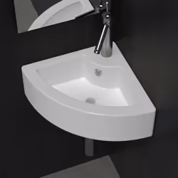 vidaXL Wash Basin with Overflow White Countertop Bathroom Hand Wash Bowl Sink