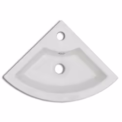 vidaXL Wash Basin with Overflow White Countertop Bathroom Hand Wash Bowl Sink - Additional view 4