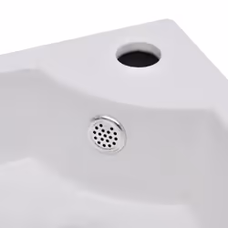 vidaXL Wash Basin with Overflow White Countertop Bathroom Hand Wash Bowl Sink - Additional view 5