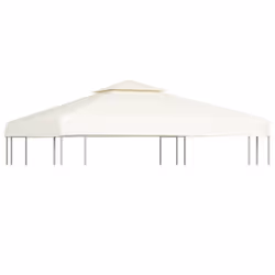 vidaXL Gazebo Cover Cream White 3x3m Waterproof Canopy Replacement Tent Top