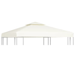 vidaXL Gazebo Cover Cream White 3x3m Waterproof Canopy Replacement Tent Top