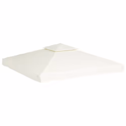 vidaXL Gazebo Cover Cream White 3x3m Waterproof Canopy Replacement Tent Top