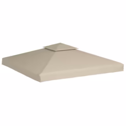 vidaXL Gazebo Cover Replacement Beige 3x3m Waterproof Patio Canopy Tent Top