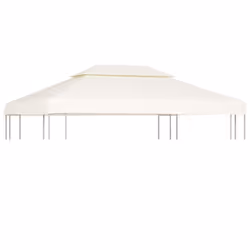 vidaXL Gazebo Cover Replacement Cream White 3x4m Waterproof Canopy Tent Top