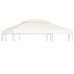 vidaXL Gazebo Cover Replacement Cream White 3x4m Waterproof Canopy Tent Top