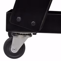 vidaXL Welding Cart Black Trolley with 3 Shelves Workshop Organiser Dollies - Additional view 2